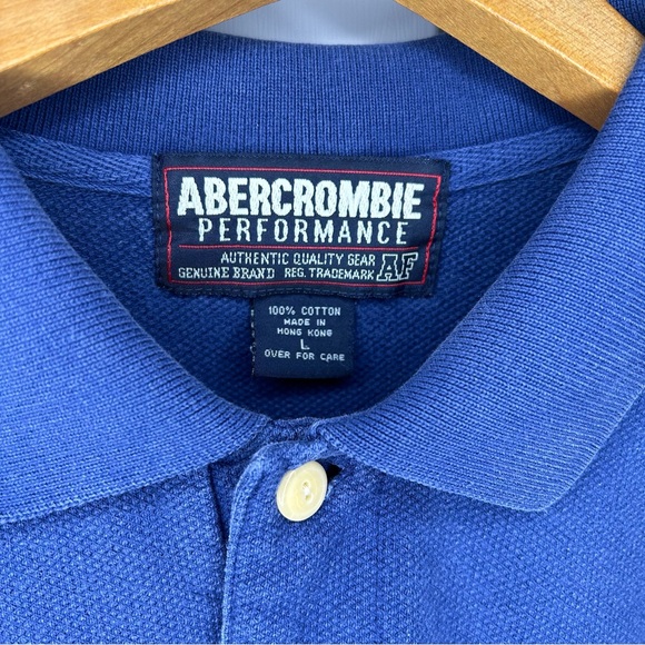 Vintage Abercrombie Men’s Navy and‎ Gray Polo Size Large. - Picture 3 of 4